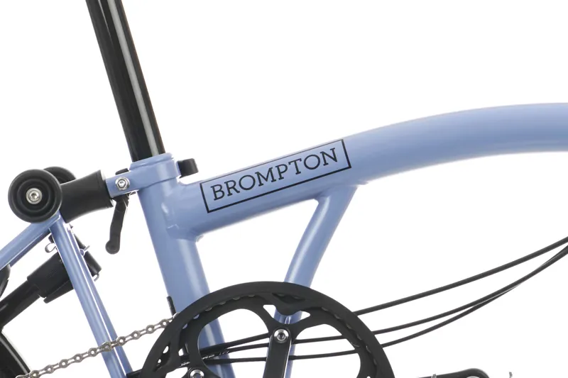 Brompton C Line Explore Folding Bike 2023 in Cloud Blue and Black-6